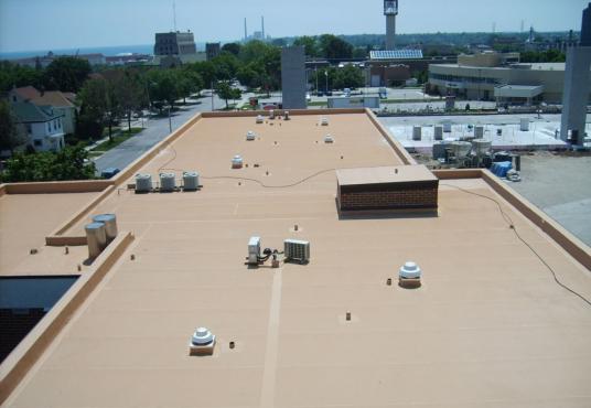 after new flat roof installation